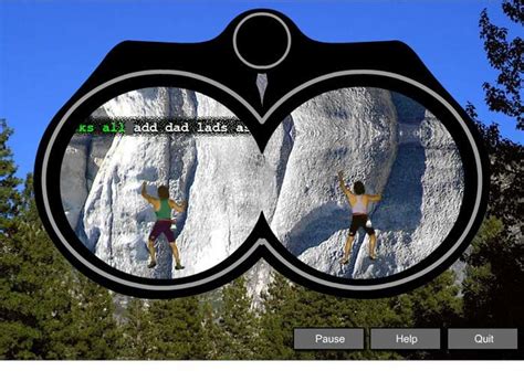 keyboard rock climbing game.